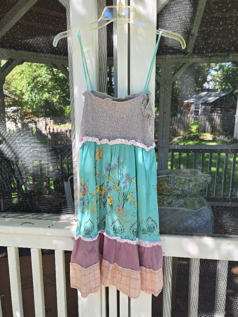 🌿 Whimsical Y2K Tiered Fairycore Patchwork Dress 🌿